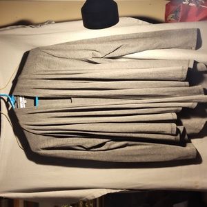 grey shirt and shaw combo,  size L. Long sleeve